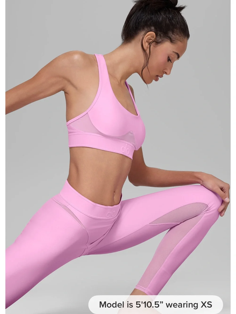 Women’s Pink Mesh-Panel Leggings Airlift high waist Rebel SM